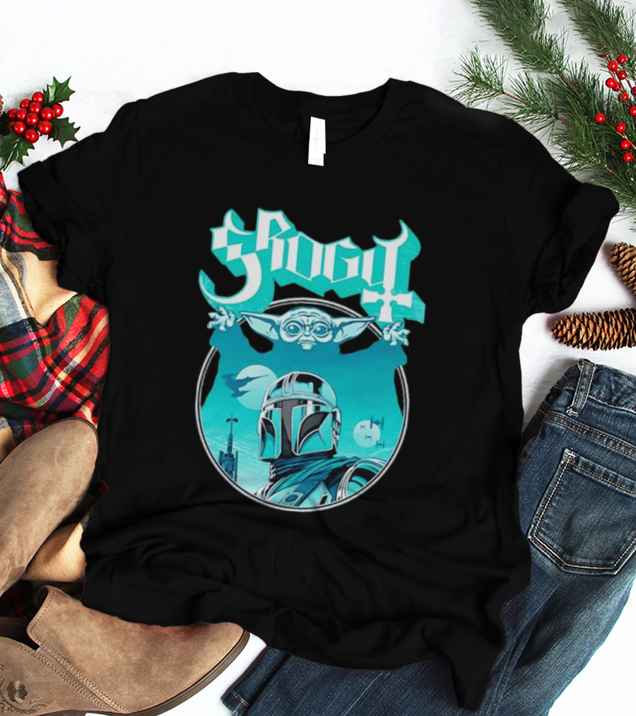 Grogu Mandalorian Ghost Band Star Wars T-Shirt