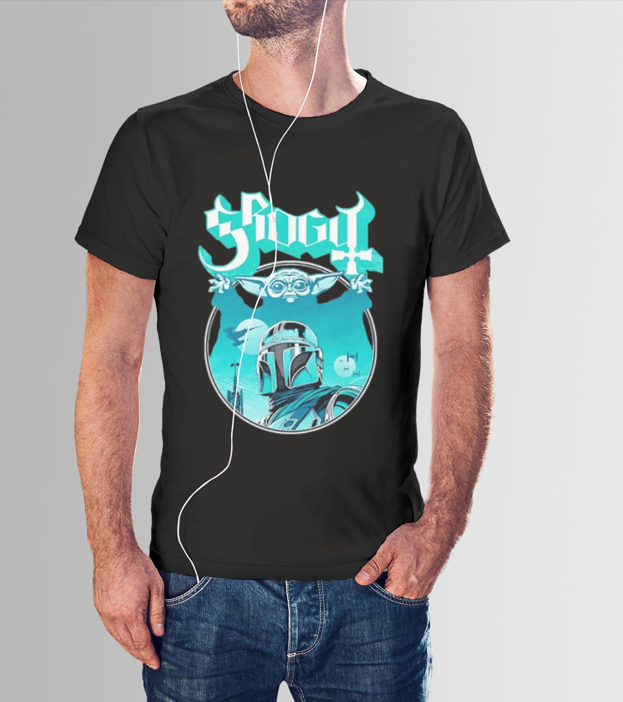 Grogu Mandalorian Ghost Band Star Wars T-Shirt