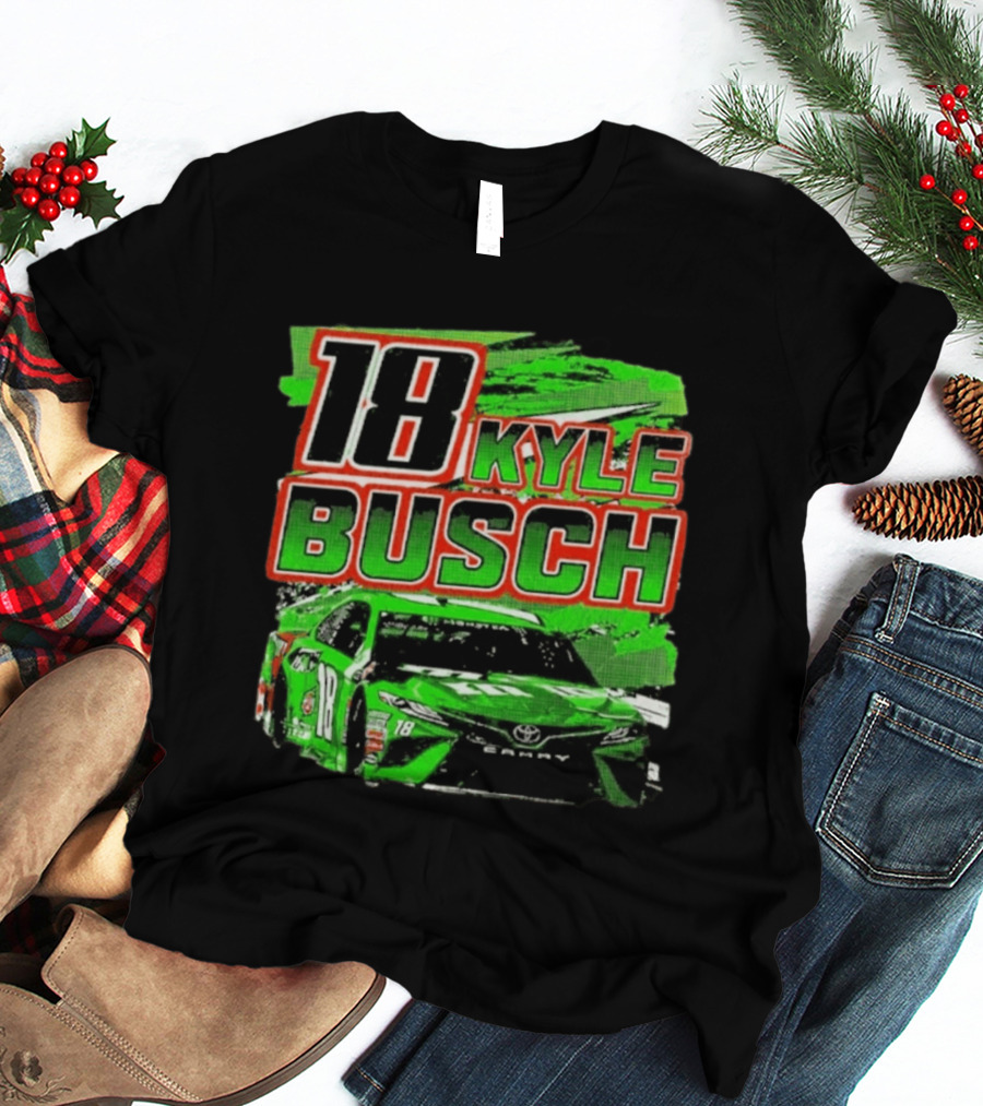 18 Kyle Busch Racing 2026 Green Car T-Shirt