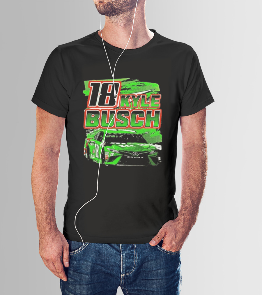 18 Kyle Busch Racing 2026 Green Car T-Shirt