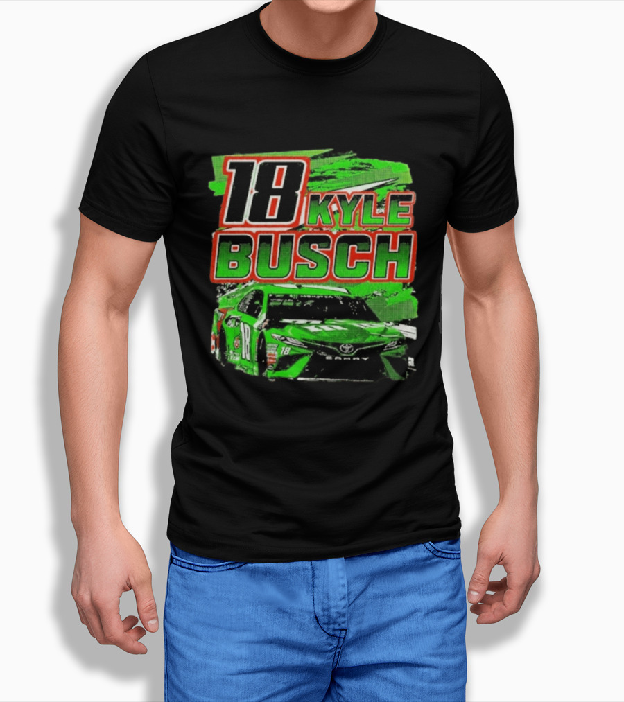 18 Kyle Busch Racing 2026 Green Car T-Shirt