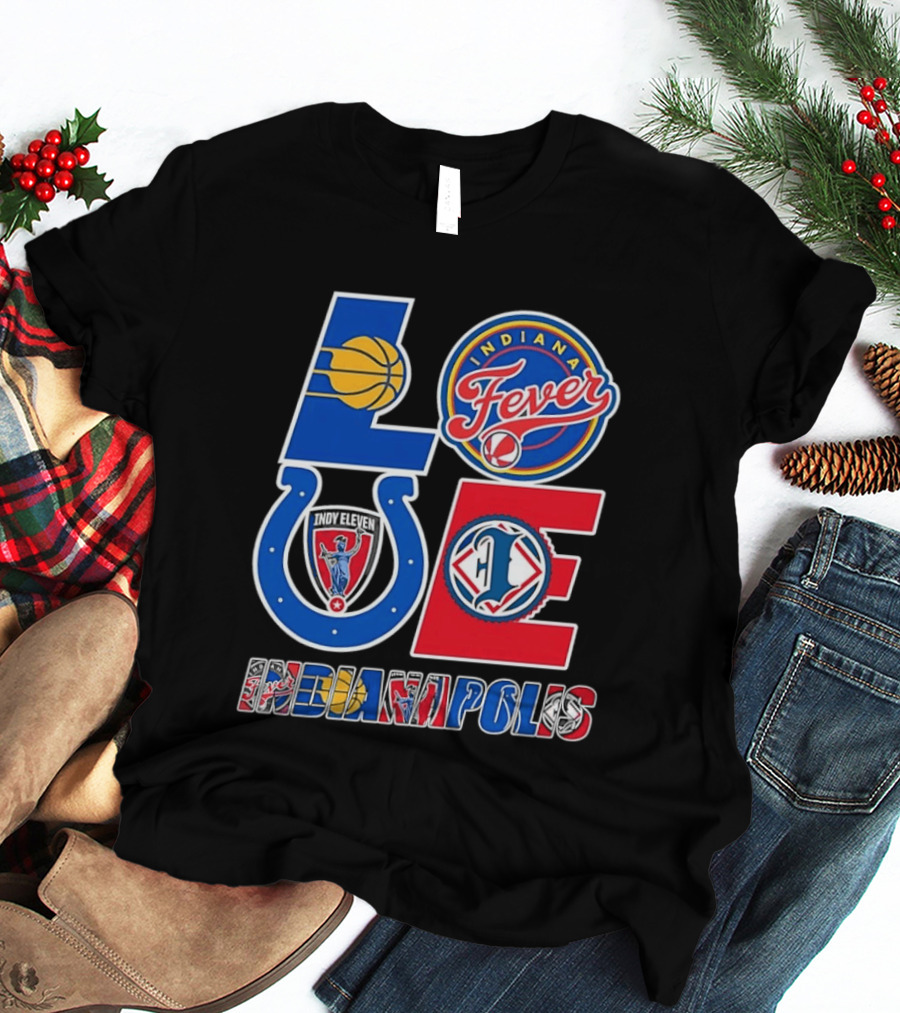 Indiana Fever Indianapolis Colts Inspired LOVE Indianapolis T-Shirt