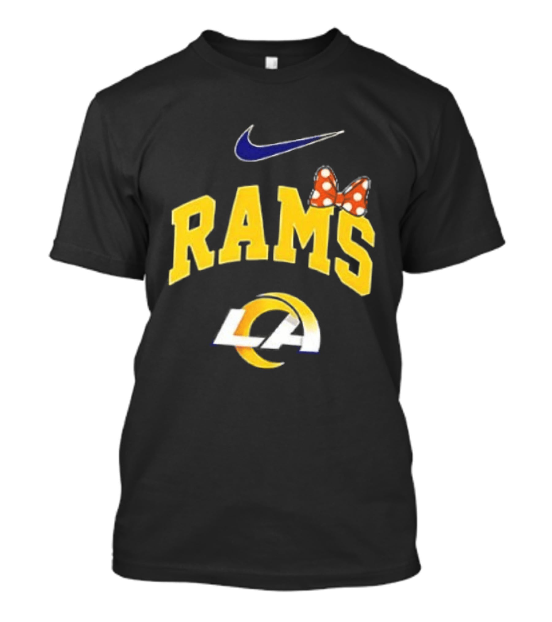 Los Angeles Rams Boo To You Fa Boo Lous Rugby Nike LA Bow T-Shirt