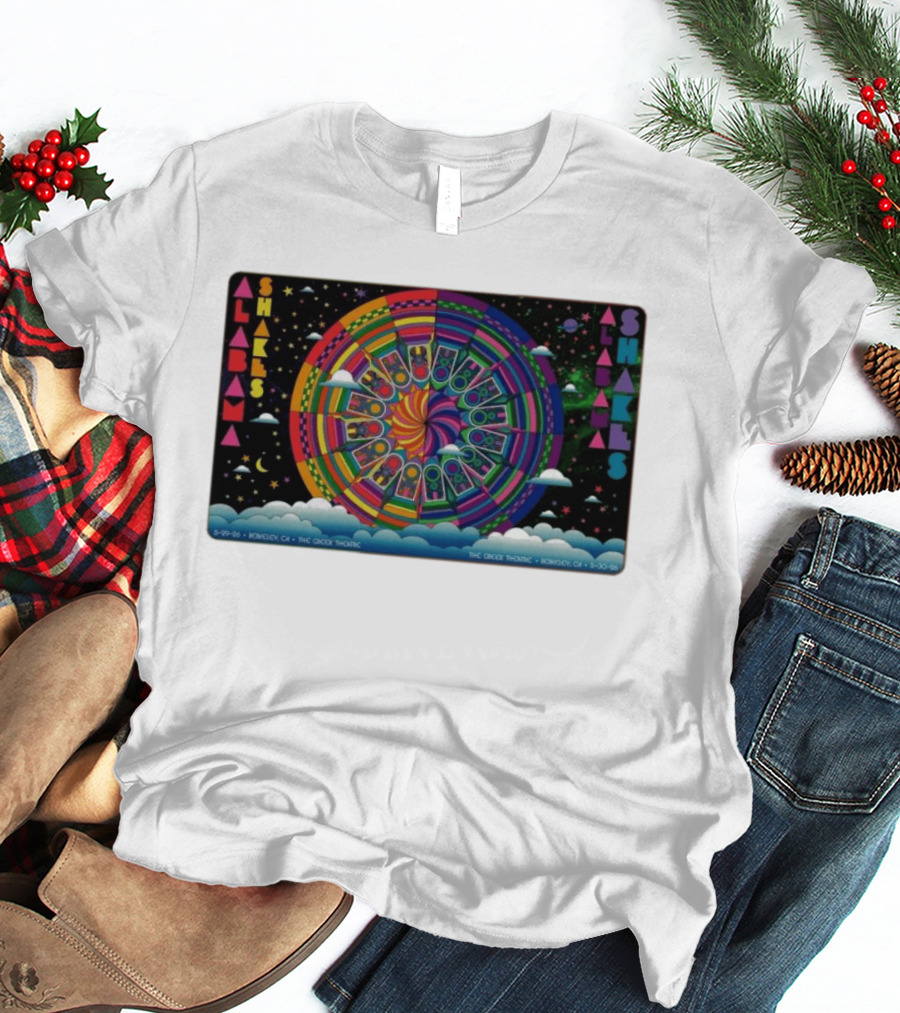 Alabama Shakes Concert The Greek Theatre Berkeley CA 5 29 26 Psychedelic Rainbow Spiral Clouds And Stars T-Shirt