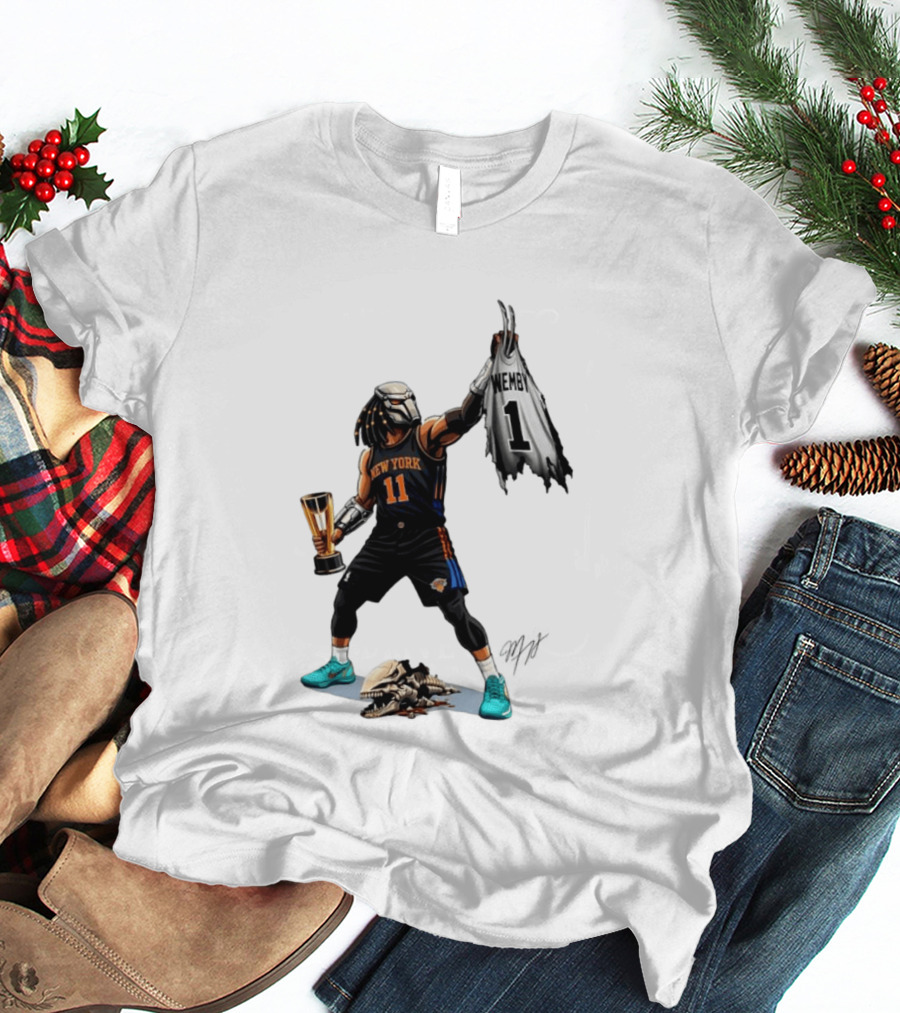 Jalen Brunson New York Knicks Wemby NBA Basketball Cartoon 11 Trophy T-Shirt