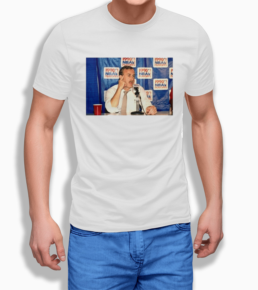 1990 NBA Playoffs Rick Adelman Press Conference T-Shirt
