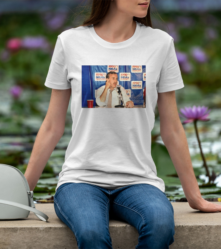 1990 NBA Playoffs Rick Adelman Press Conference T-Shirt