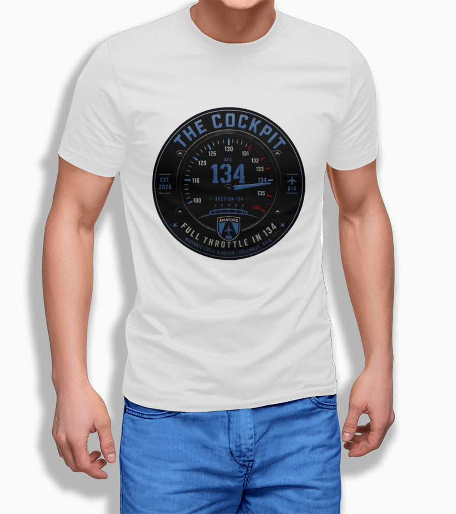 The Cockpit Aviators Full Throttle At Historic Crew Stadium Columbus Ohio Section 134 T-Shirt