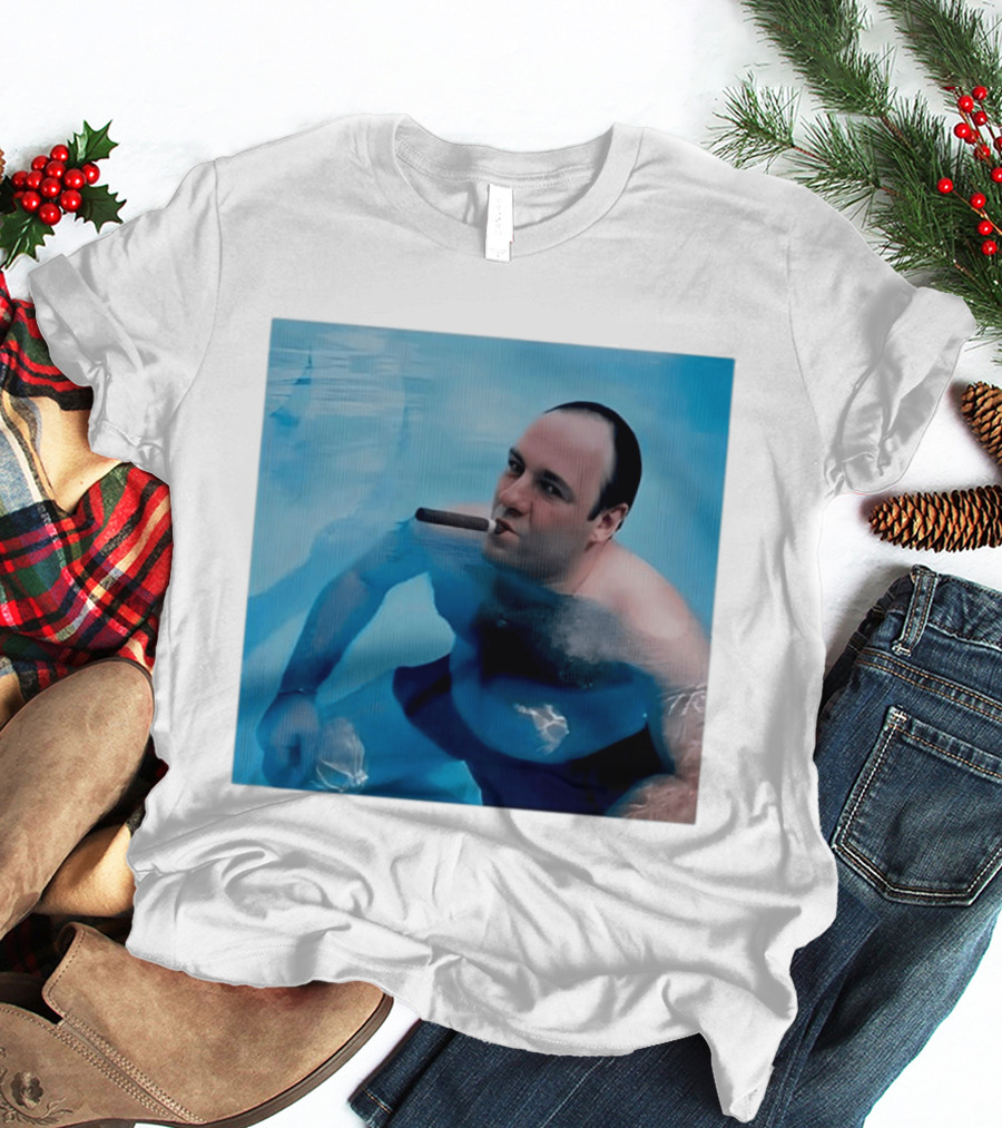 Tony Soprano The Sopranos Pool Scene Cigar Water Moment T-Shirt
