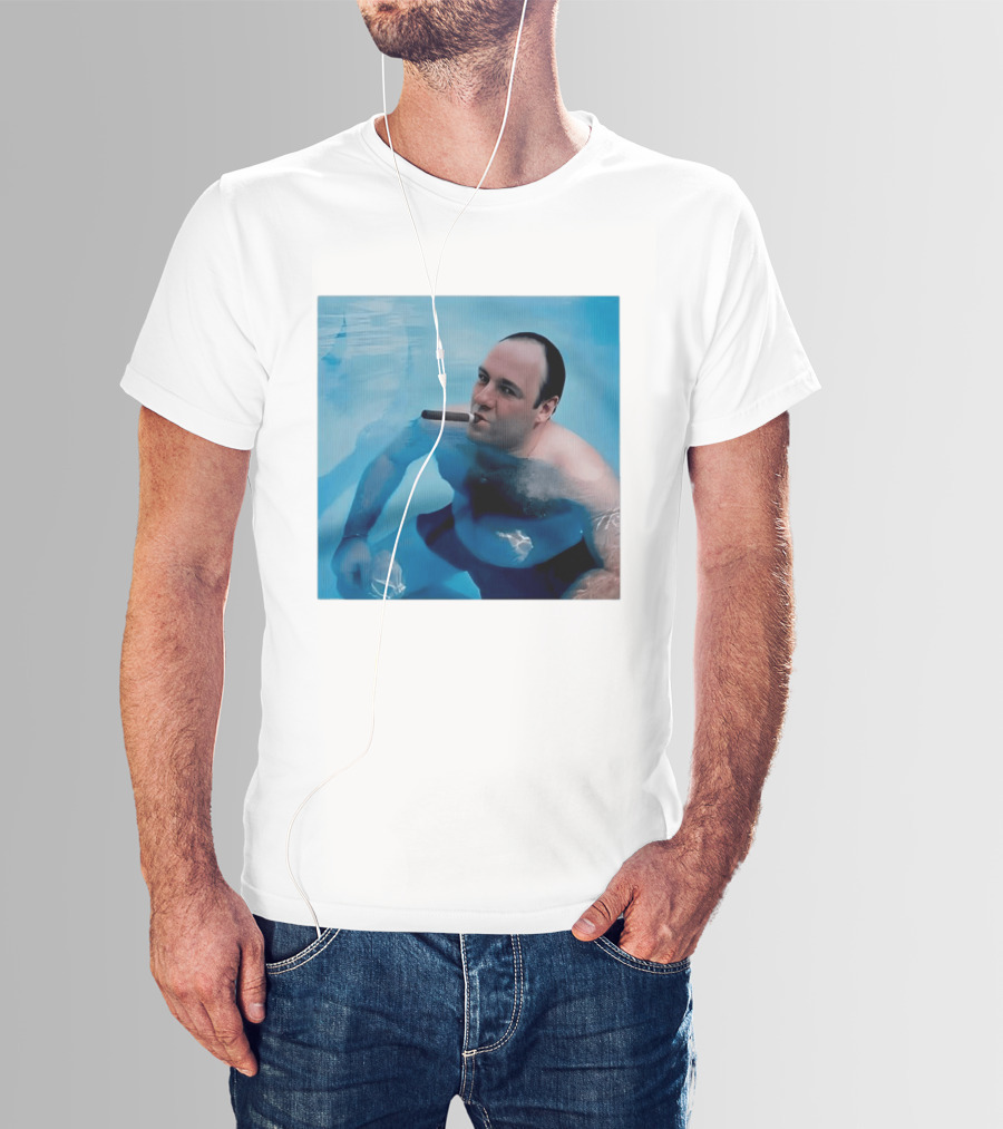 Tony Soprano The Sopranos Pool Scene Cigar Water Moment T-Shirt