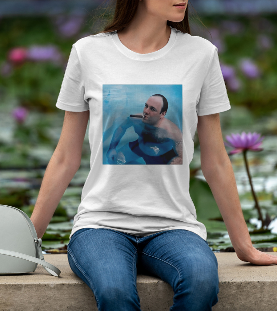 Tony Soprano The Sopranos Pool Scene Cigar Water Moment T-Shirt