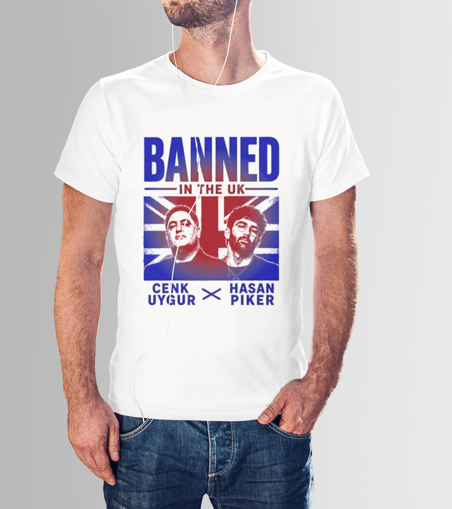 Banned In The UK Cenk Uygur Hasan Piker Union Jack T-Shirt