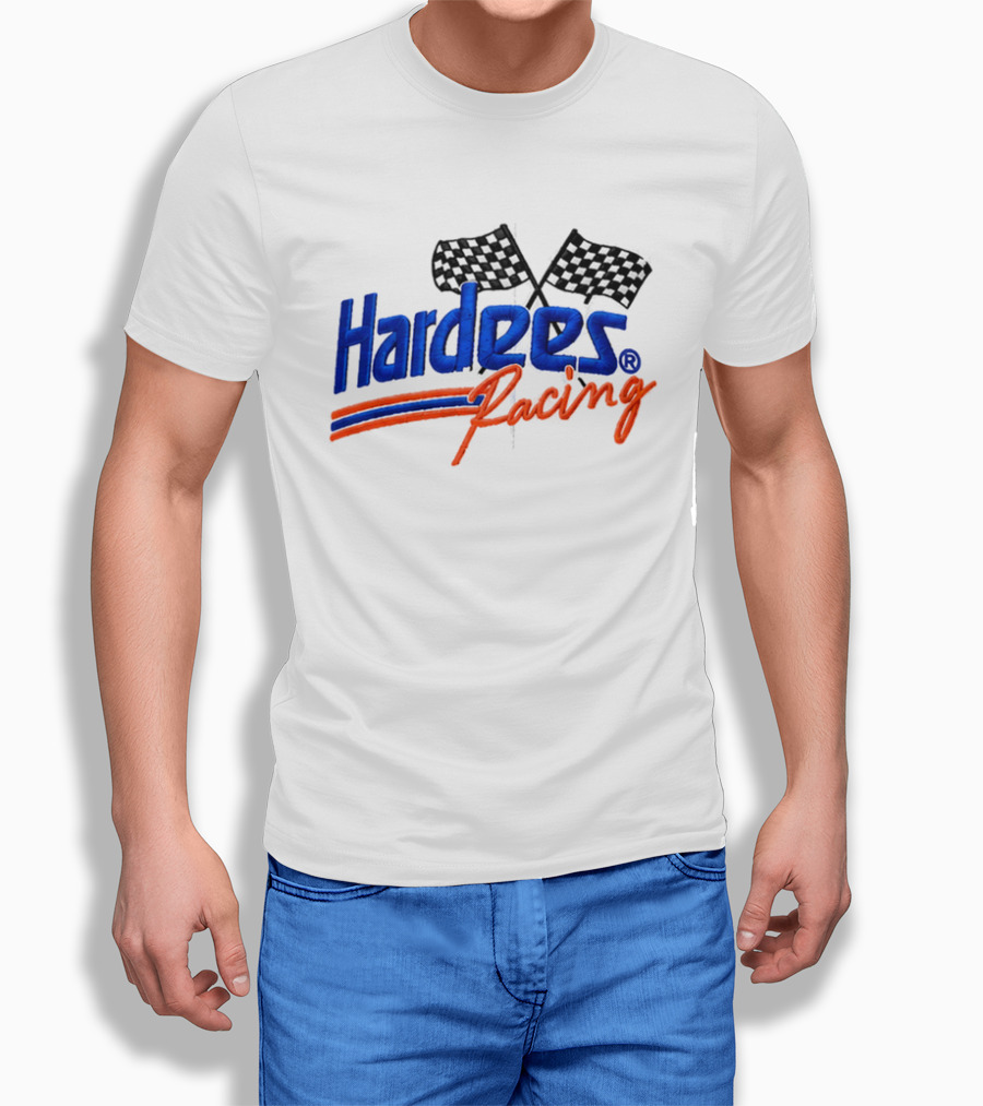 Bubba Wallace Hardee's Racing Hat Checkered Flags T-Shirt