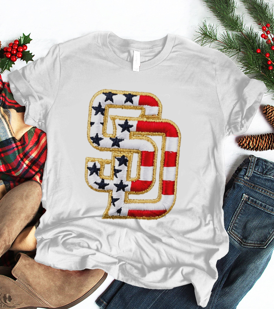 San Diego Padres America 250 Stars And Stripes SD Baseball Cap T-Shirt