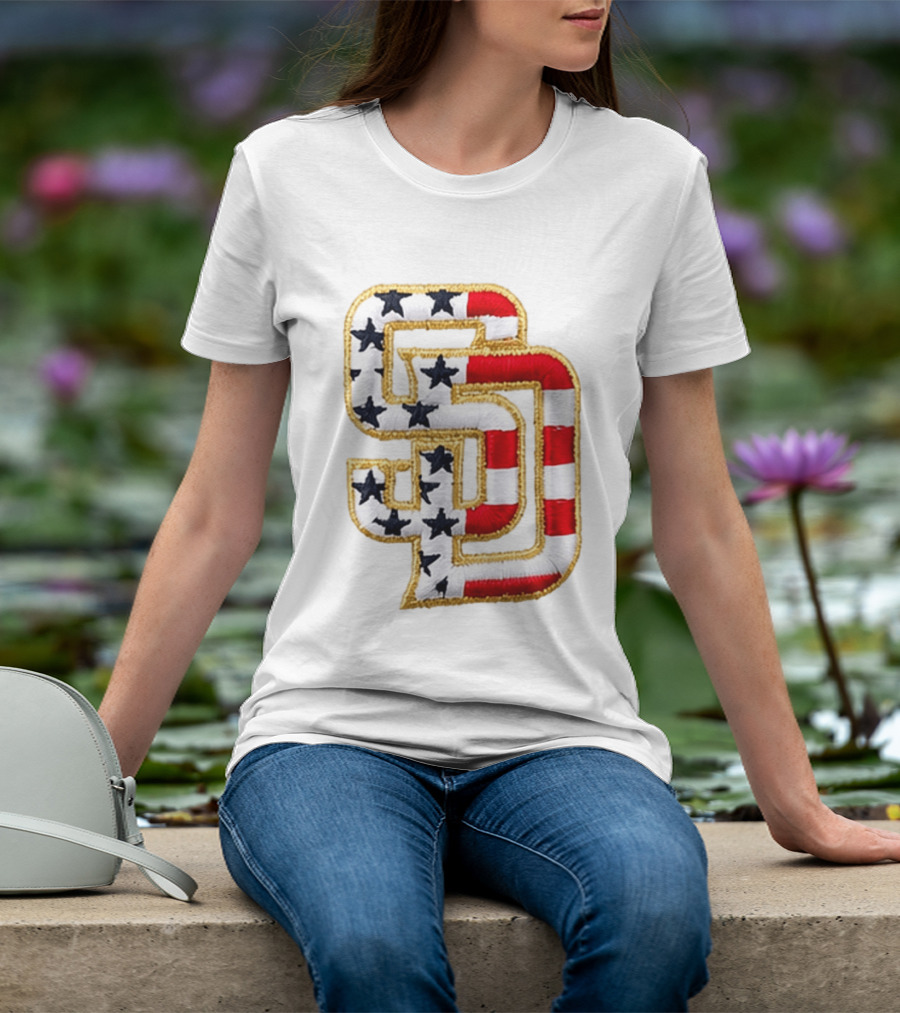 San Diego Padres America 250 Stars And Stripes SD Baseball Cap T-Shirt