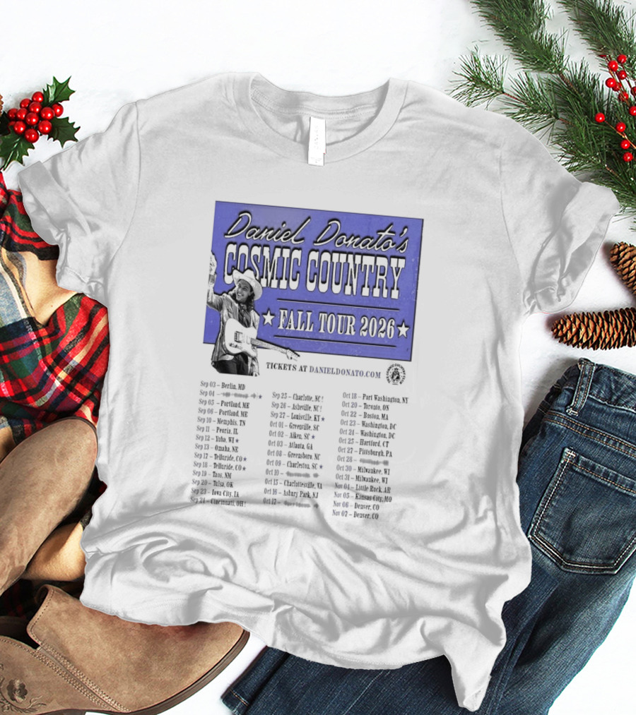 Daniel Donato Cosmic Country Fall Tour 2026 With Tour Dates T-Shirt
