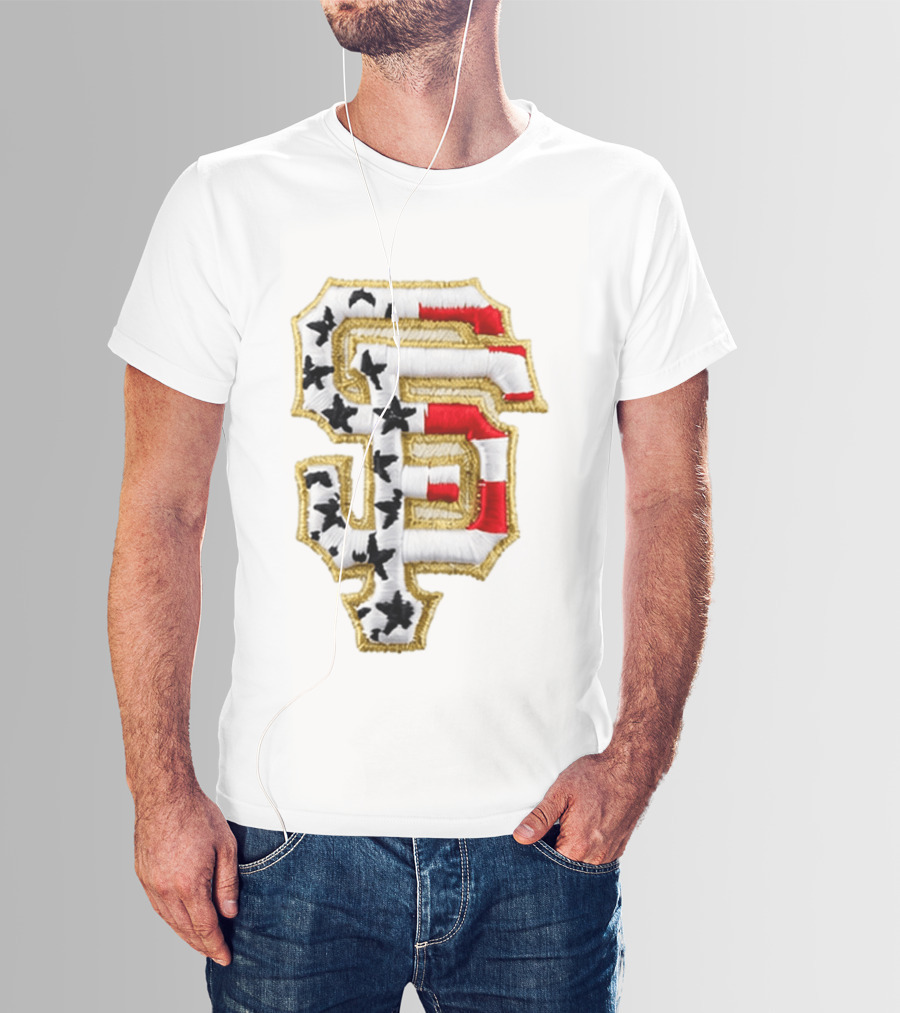 SF Giants Stars And Stripes USA 250 Hat T-Shirt