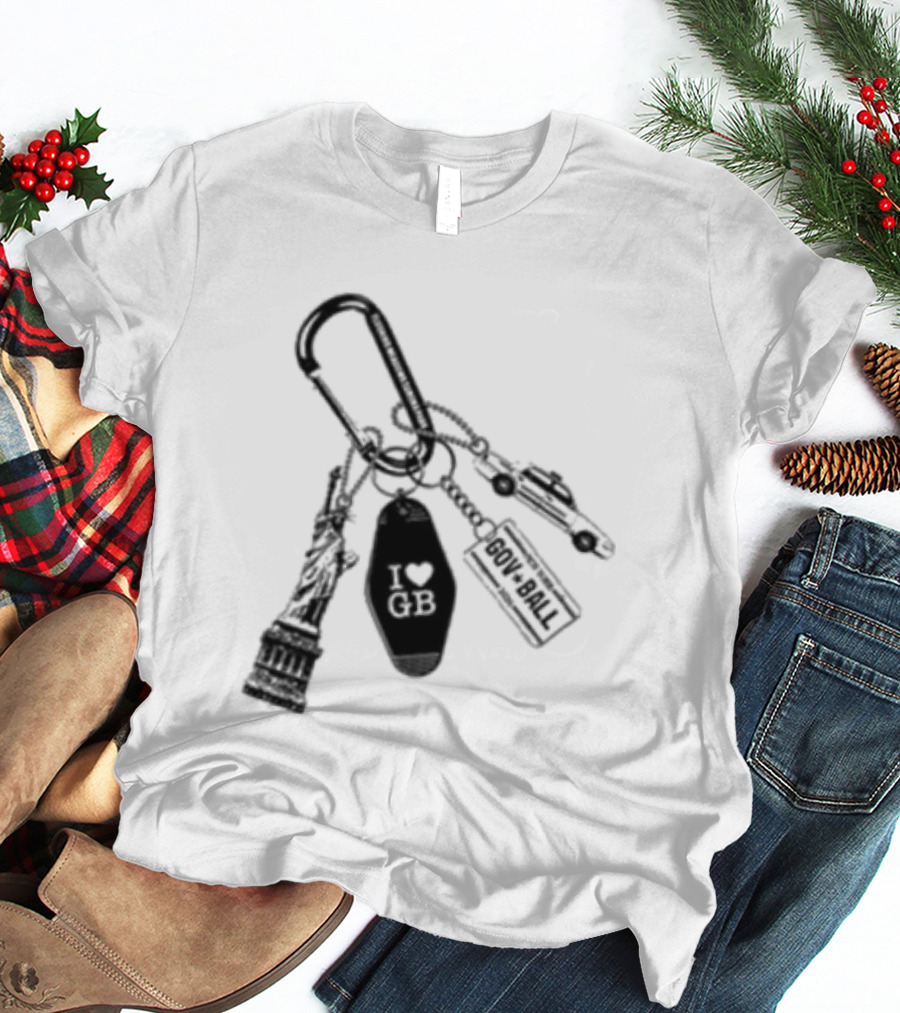 Governors Ball Music Festival 2023 Keychain Lineup Essentials T-Shirt