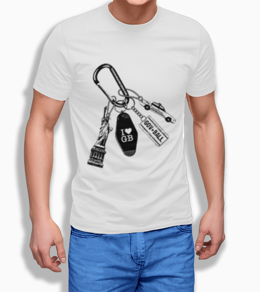 Governors Ball Music Festival 2023 Keychain Lineup Essentials T-Shirt