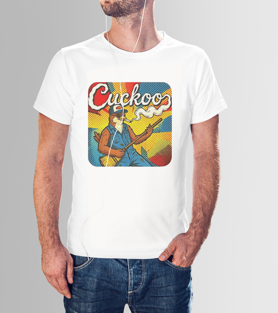 Cuckoo Smoking Bird In Sunglasses Retro Pop T-Shirt