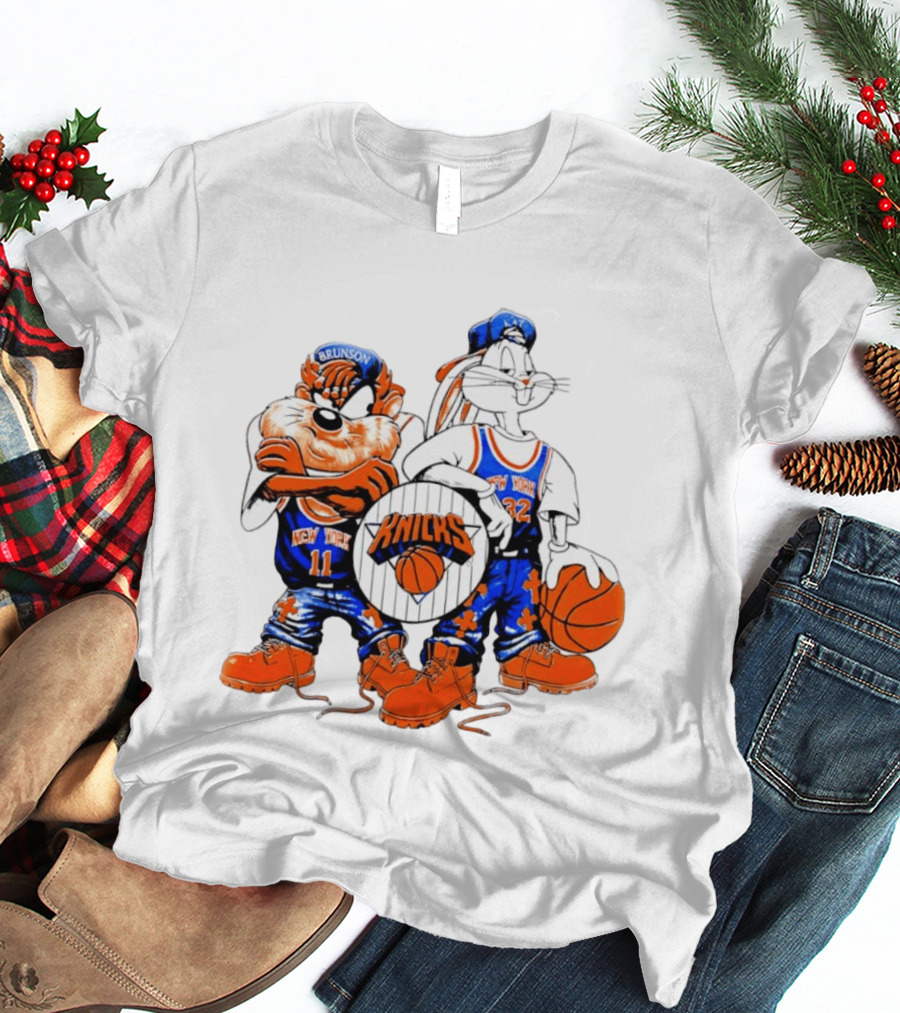 Taz Bugs Bunny New York Knicks Brunson Anthony Towns NBA T-Shirt