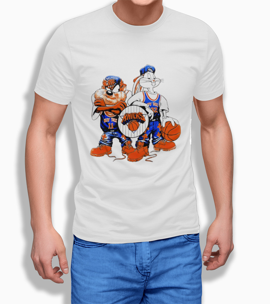 Taz Bugs Bunny New York Knicks Brunson Anthony Towns NBA T-Shirt
