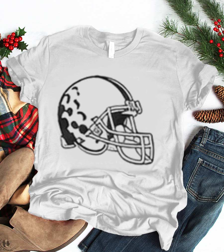 Todd Monken Browns Helmet Polo T-Shirt