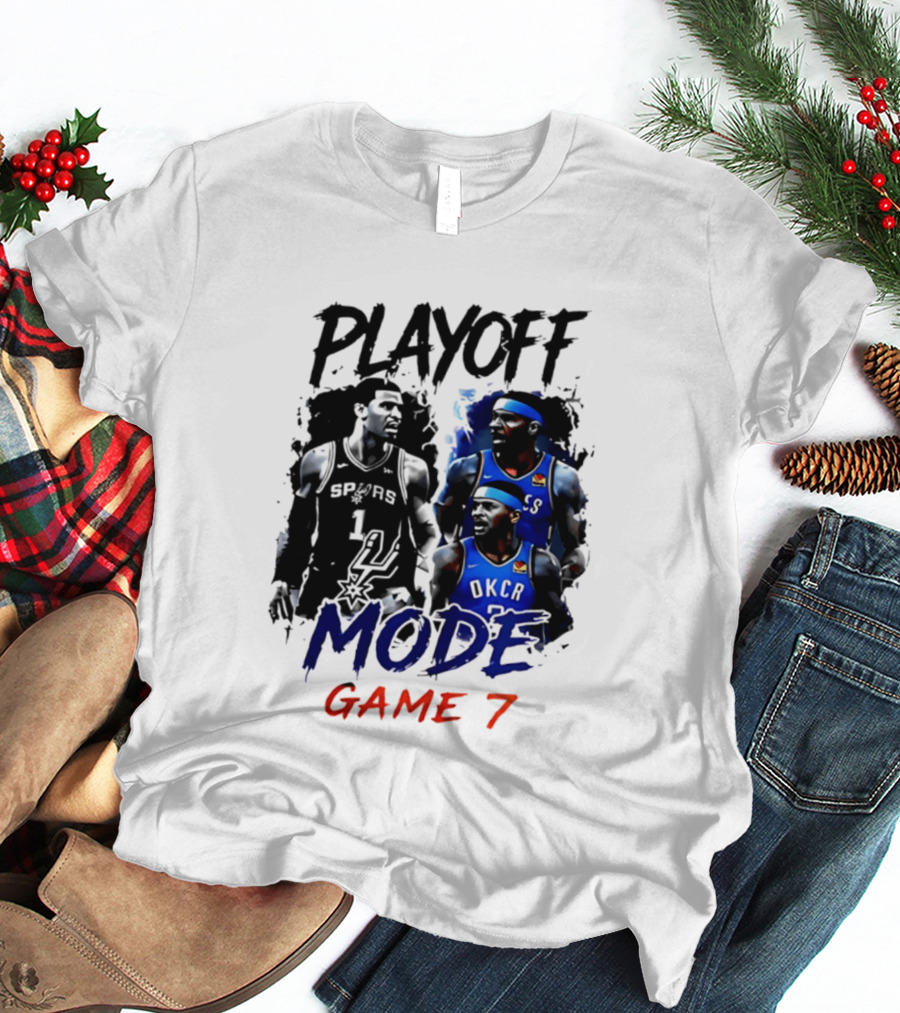 Playoff Mode Game 7 Victor Wembanyama San Antonio Spurs Vs Shai Gilgeous Alexander Oklahoma City Thunder T-Shirt