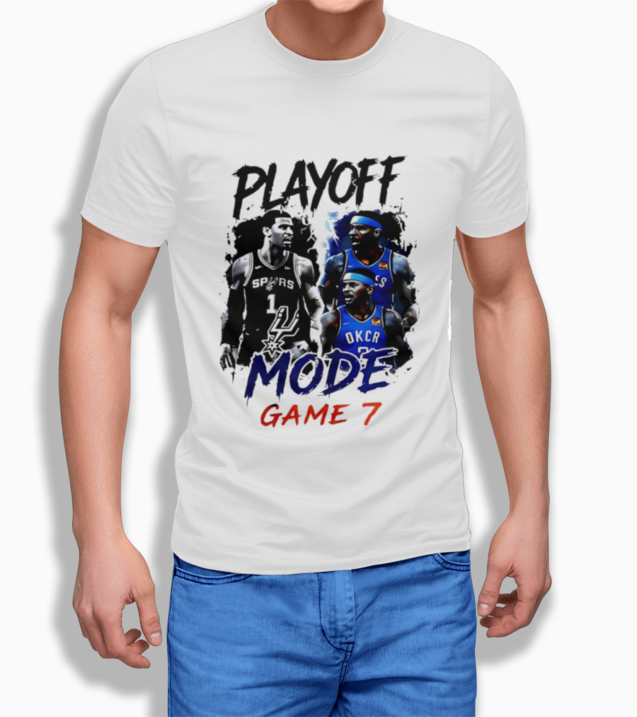Playoff Mode Game 7 Victor Wembanyama San Antonio Spurs Vs Shai Gilgeous Alexander Oklahoma City Thunder T-Shirt