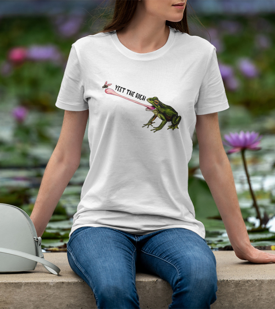 Yeet The Rich Frog With Fly Tongue Capture T-Shirt