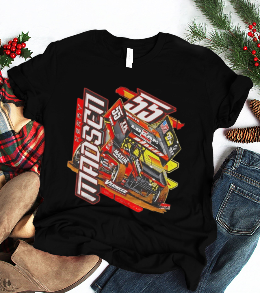 Kerry Madsen 55 Vermeer Logan Madsen Racing Sprint Car Maxim Too Much Grip T-Shirt