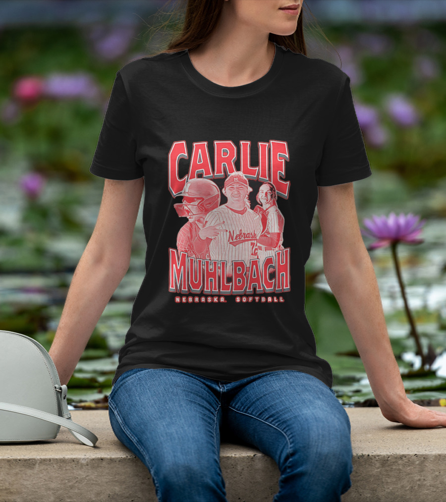 Carlie Muhlbach Nebraska Softball Vintage 90s T-Shirt