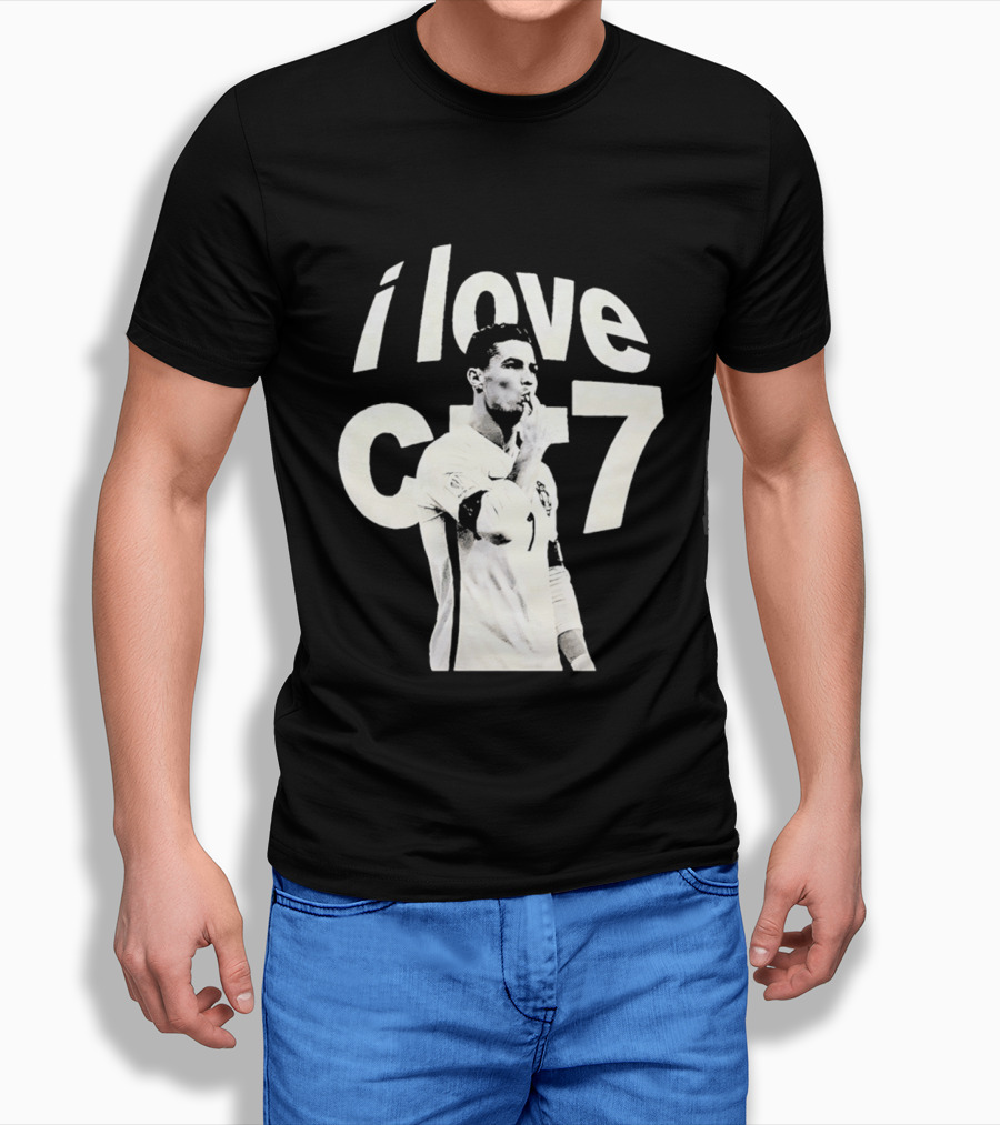 Cristiano Ronaldo I Love CR7 Image Al Nassr GOAT T-Shirt
