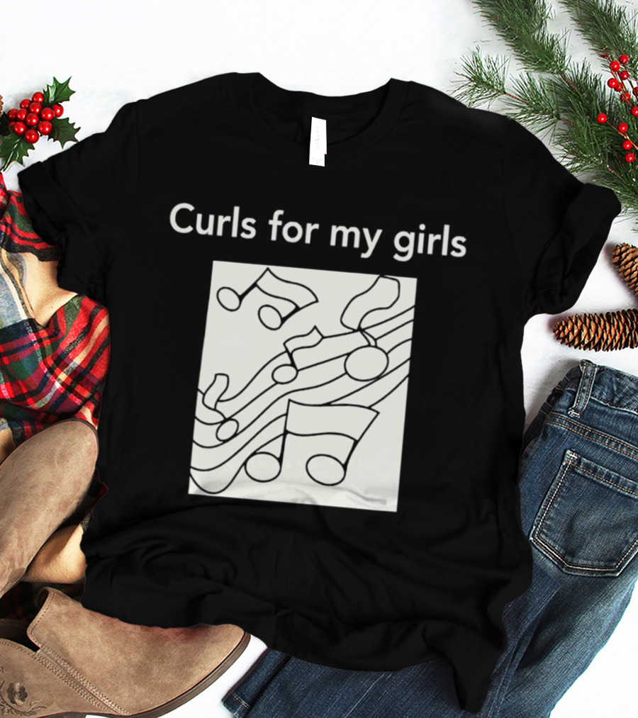 Curls For My Girls Music Notes T-Shirt