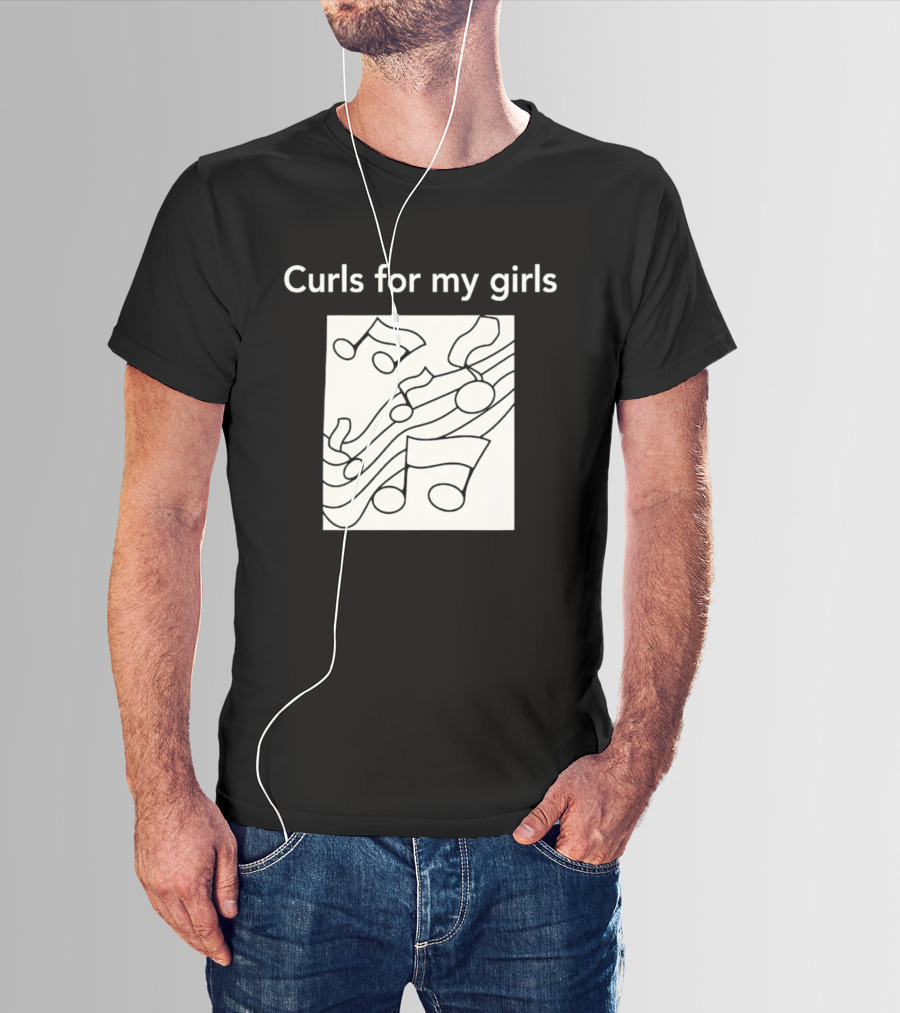 Curls For My Girls Music Notes T-Shirt