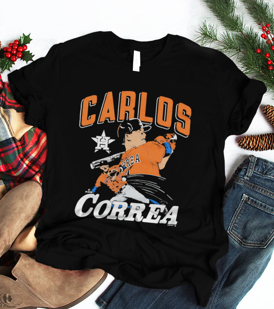 Carlos Correa Astros Caricature Tri Blend T-Shirt