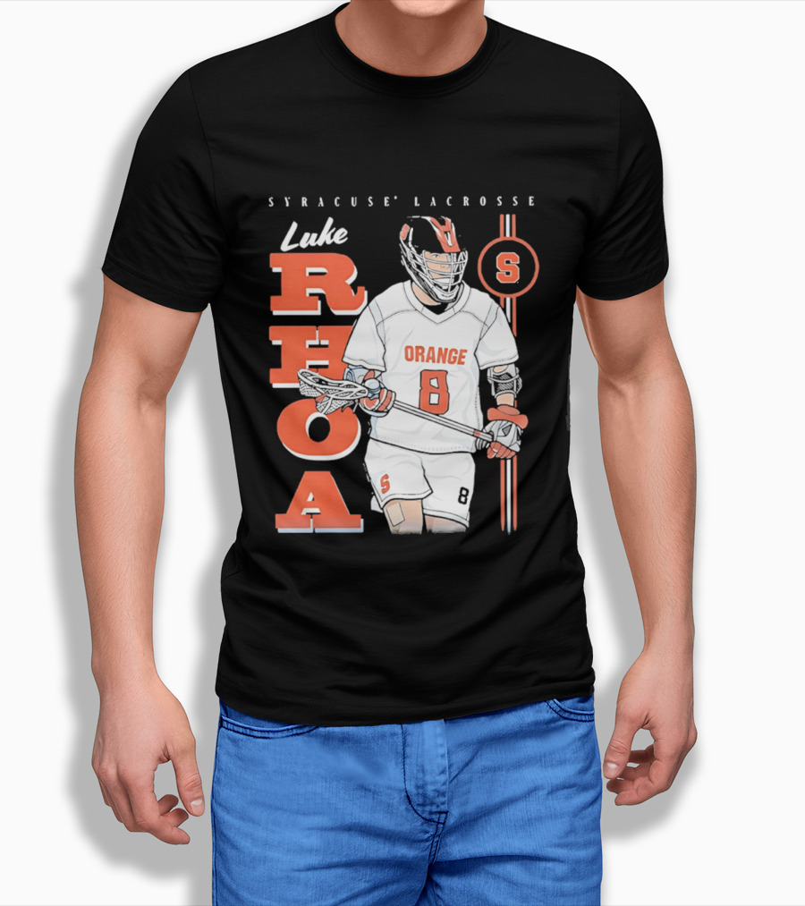 Luke Rhoa Syracuse Lacrosse Orange NCAA 8 T-Shirt