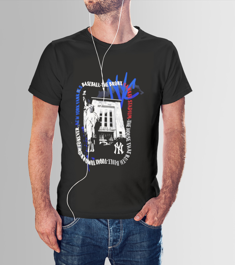 New York Yankees Baseball NYC The Bronx Yankee Stadium The House That Ruth Built T-Shirt