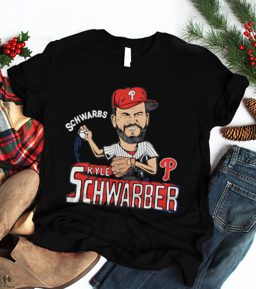 Philadelphia Phillies Kyle Schwarber Caricature Schwarbs Tri Blend T-Shirt