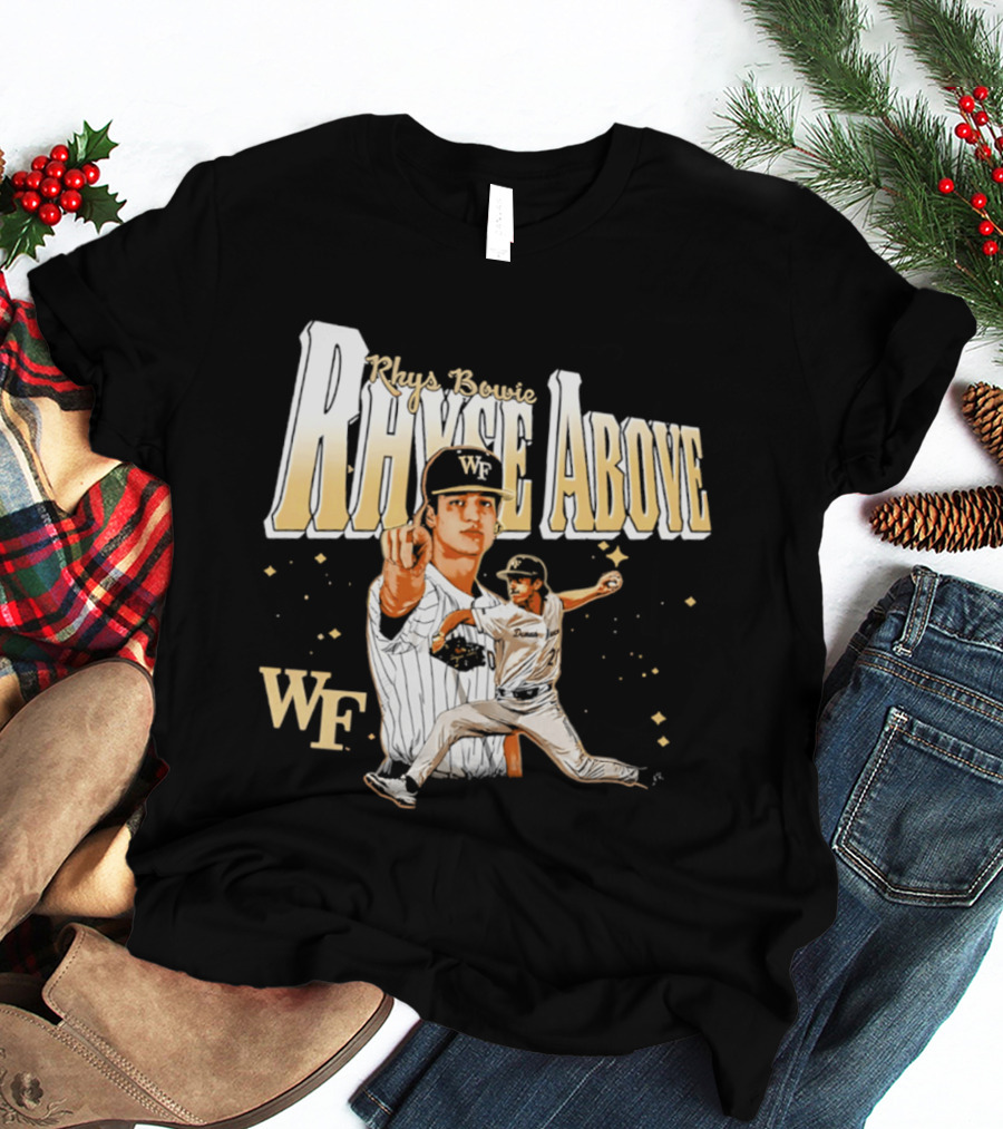 Rhys Bowie Wake Forest WF Baseball Rhys Above T-Shirt