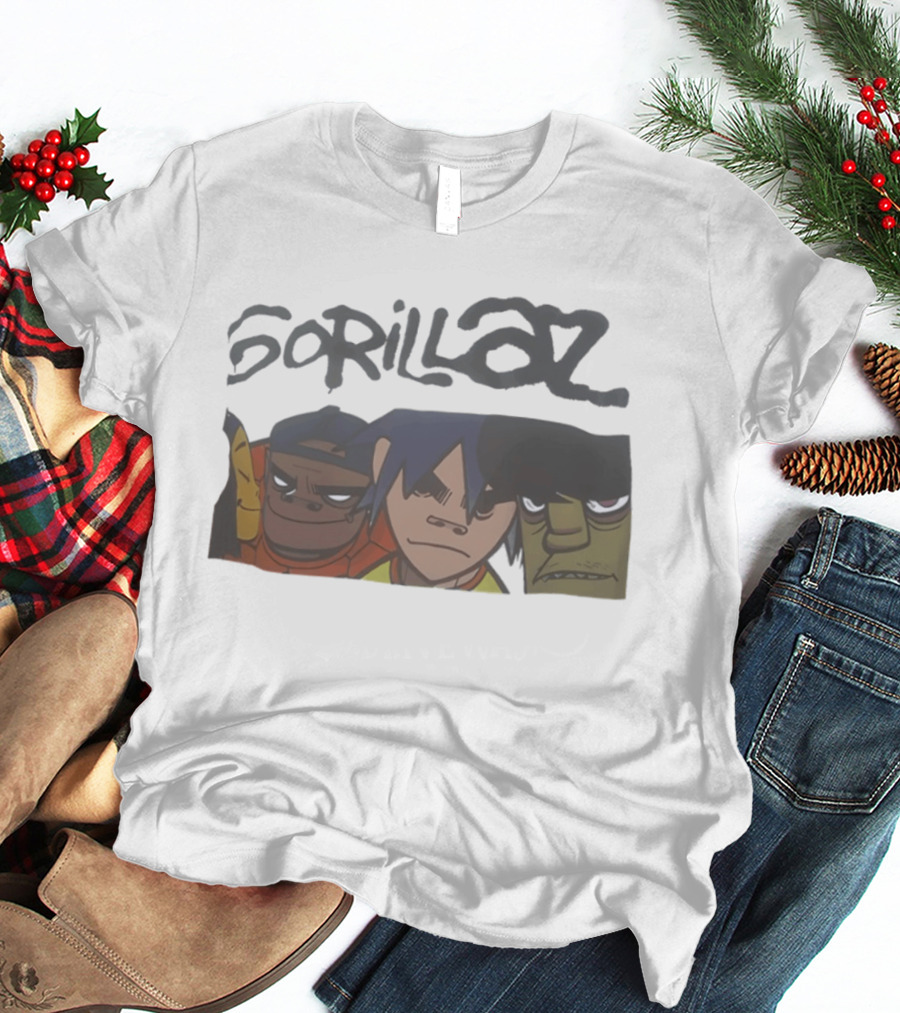 Gorillaz Band Members 2D Russel Hobbs Noodle Murdoc Niccals T-Shirt