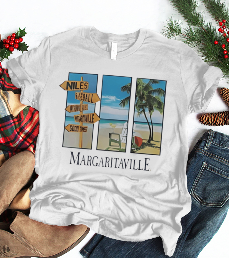 Niles Baseball Mahoning Valley Margaritaville Beach Good Times T-Shirt