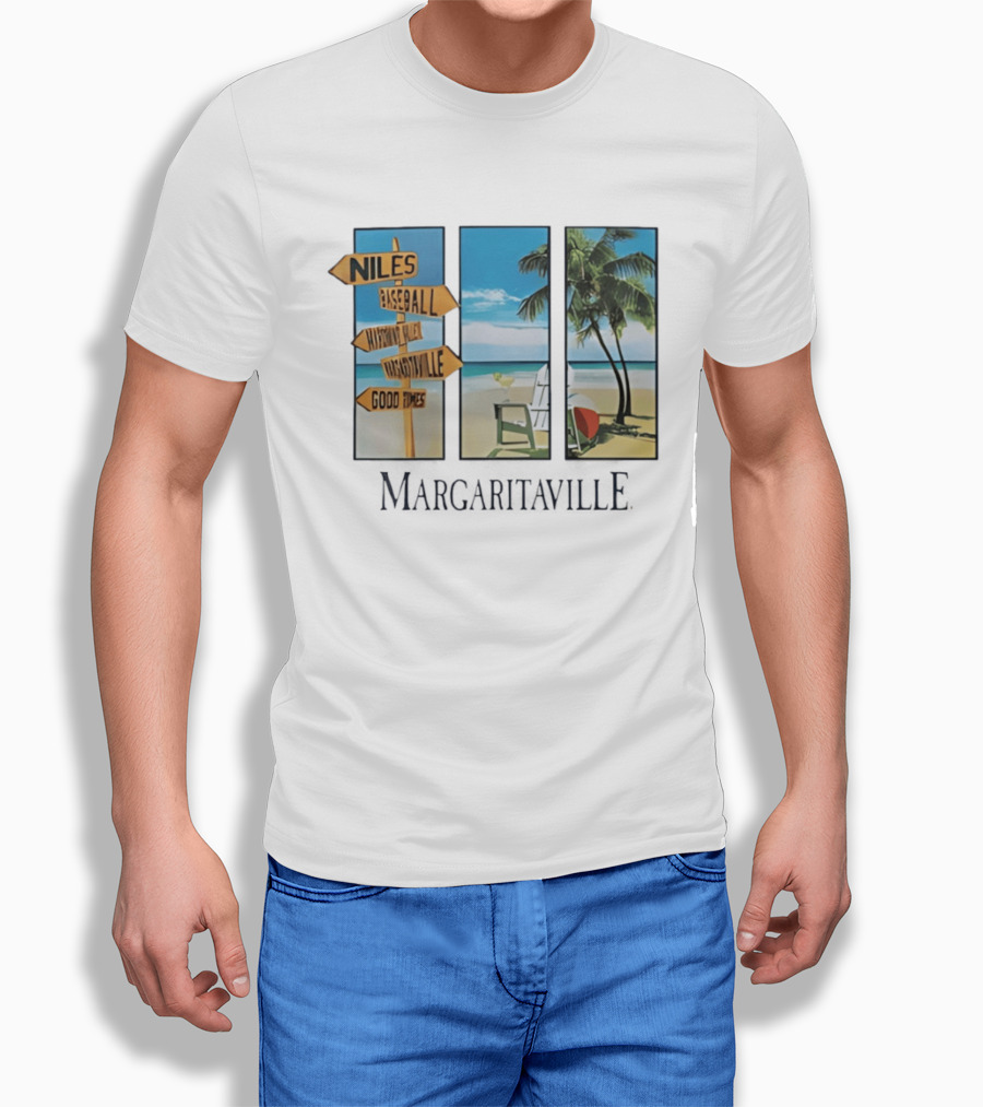 Niles Baseball Mahoning Valley Margaritaville Beach Good Times T-Shirt