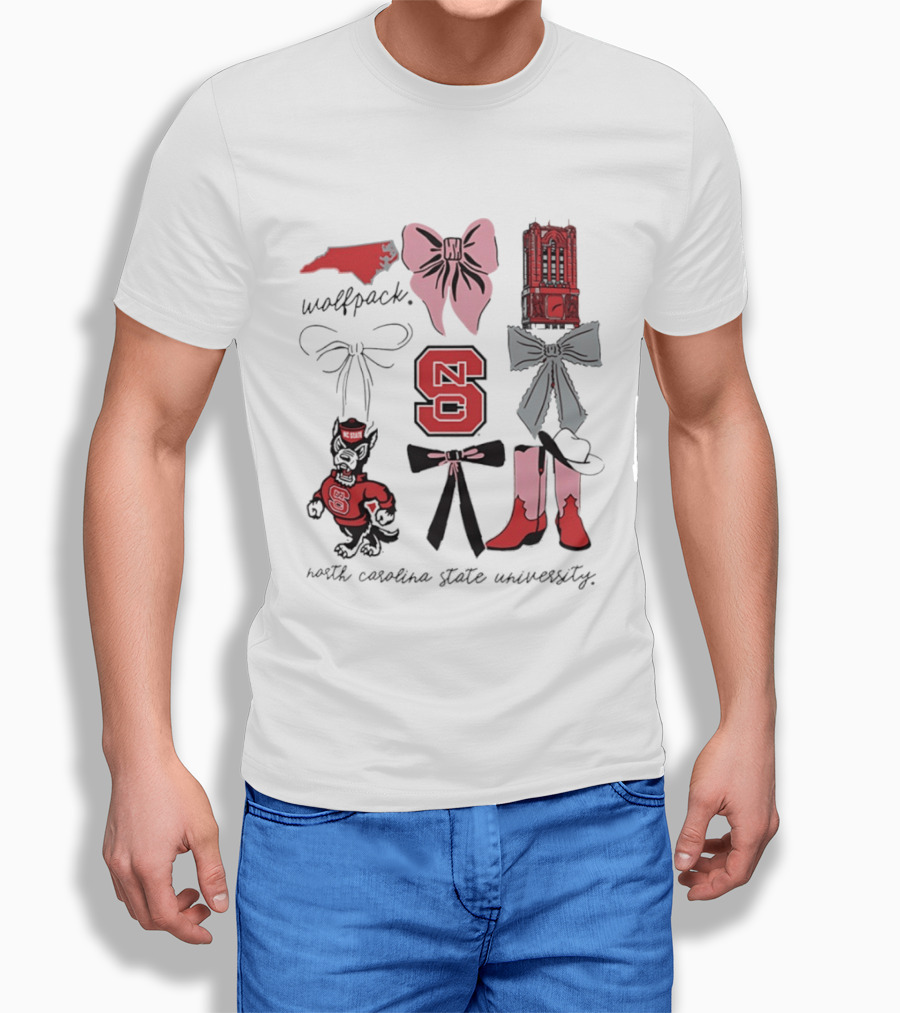 NC State Wolfpack Bows Boots North Carolina State University T-Shirt