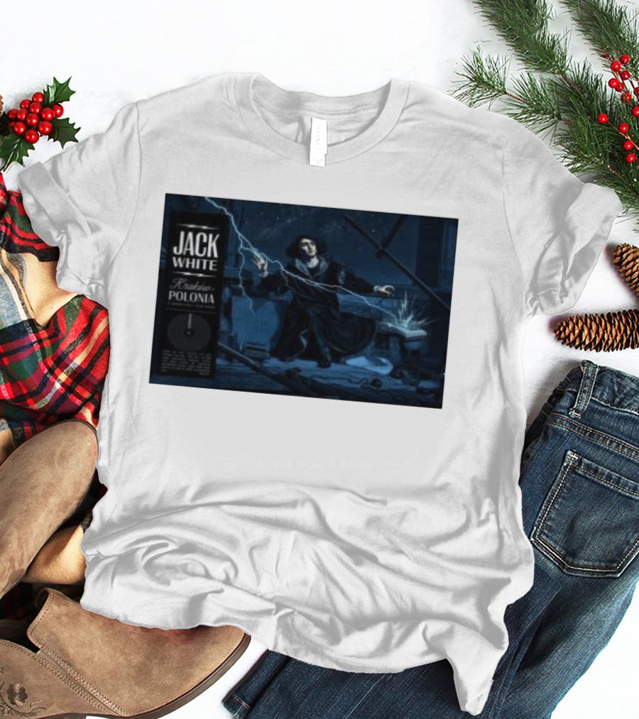 Jack White Kraków Polonia Tour June 2 2026 With Lightning And Figure T-Shirt