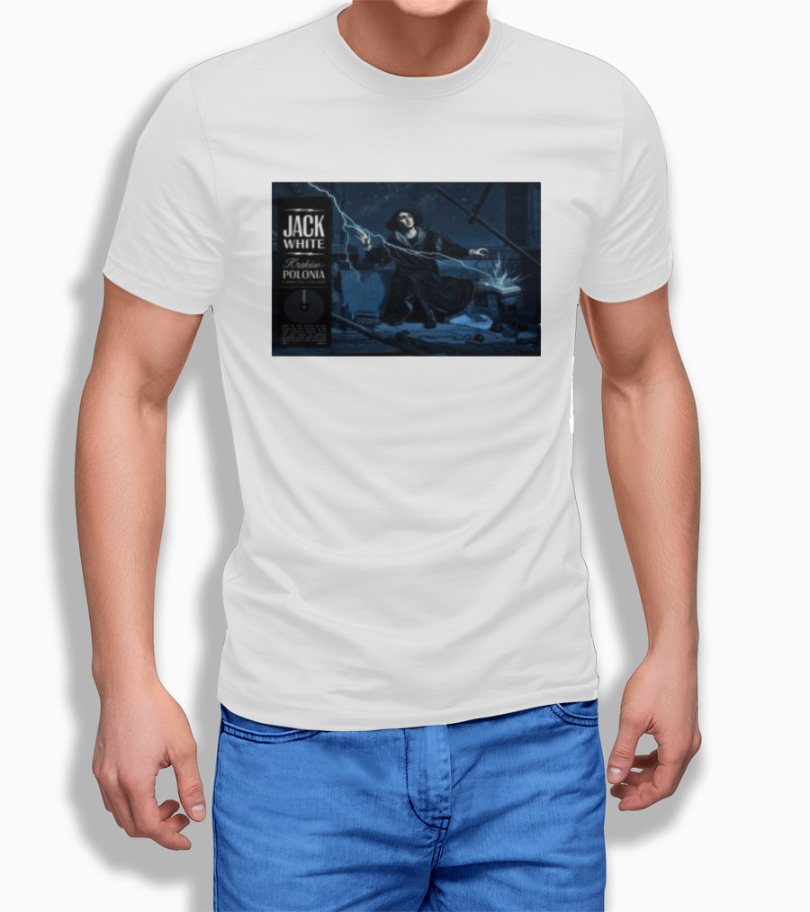 Jack White Kraków Polonia Tour June 2 2026 With Lightning And Figure T-Shirt