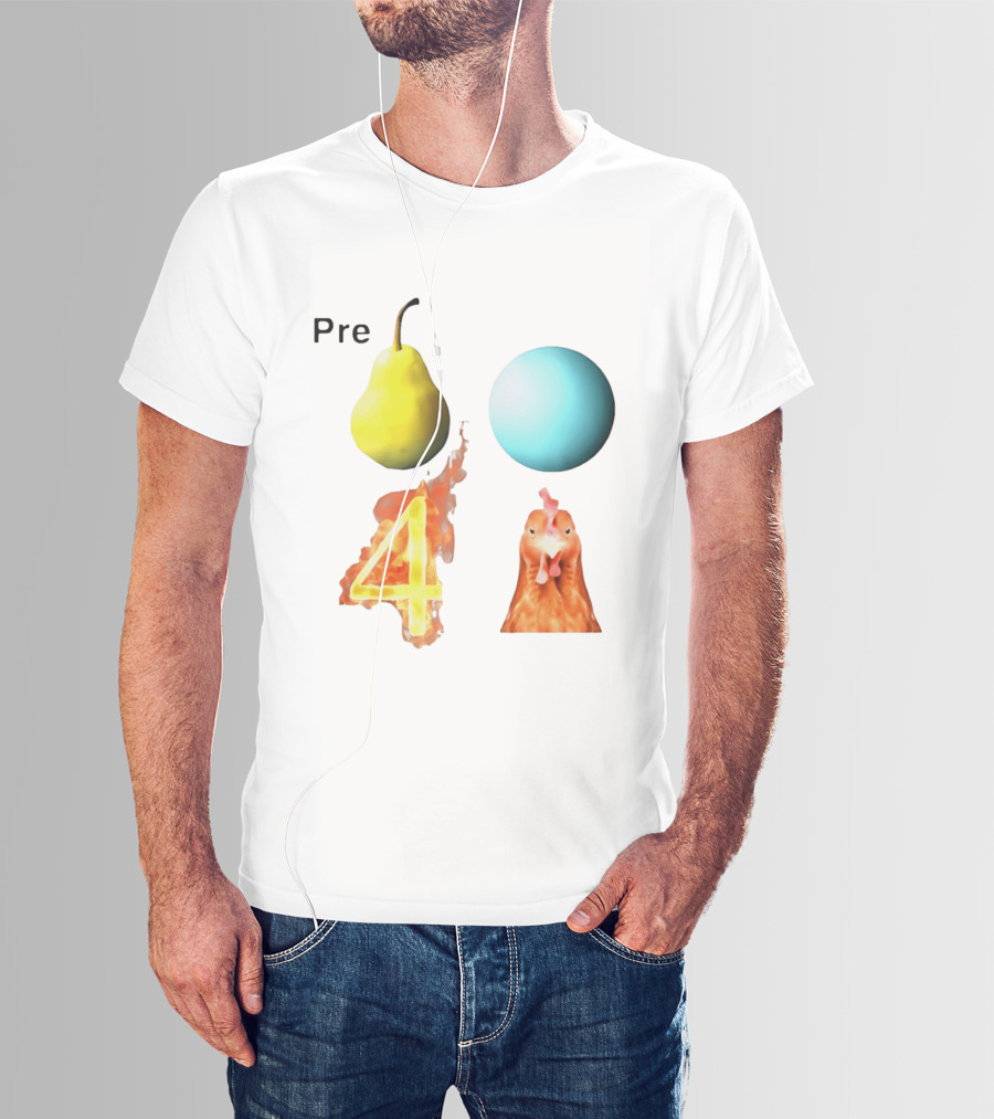 Pre Pear Blue Egg Fire 4 Chicken T-Shirt
