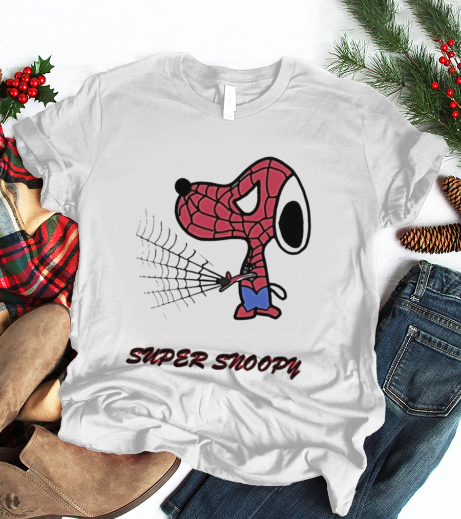 Super Snoopy Spider Man Mashup Pop Culture T-Shirt