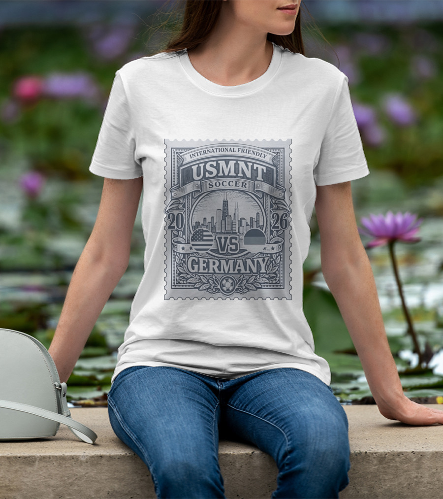 International Friendly 2026 USMNT Soccer Vs Germany Chicago Skyline T-Shirt