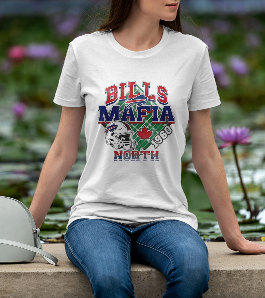 Bills Mafia North 1960 Helmet Maple Leaf T-Shirt